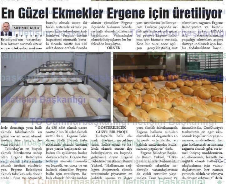 En Gzel Ekmekler Ergene in retiliyor..