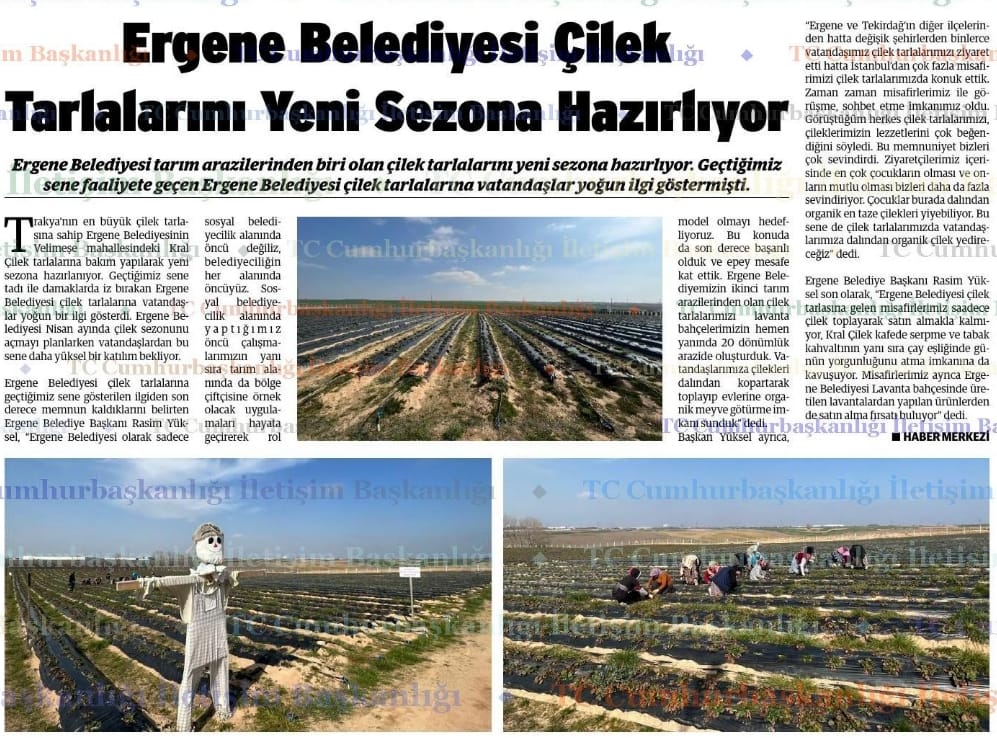 Ergene Belediyesi ilek Tarlas Yeni Sezona Hazrlanyor..