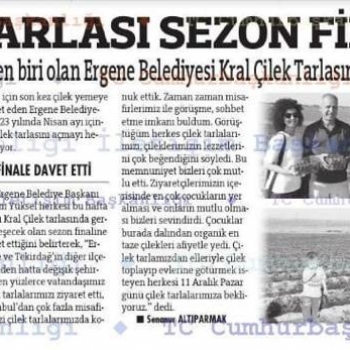 Kral �ilek Tarlas� Sezon Finali