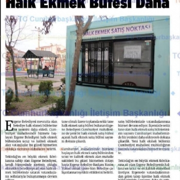 Ergeneye Yeni Bir Halk Ekmek Sat Noktas Daha Ald..