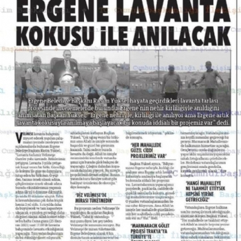 Ergenede Lavanta Hasad Yapld.