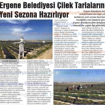 Ergene Belediyesi ilek Tarlas Yeni Sezona Hazrlanyor..